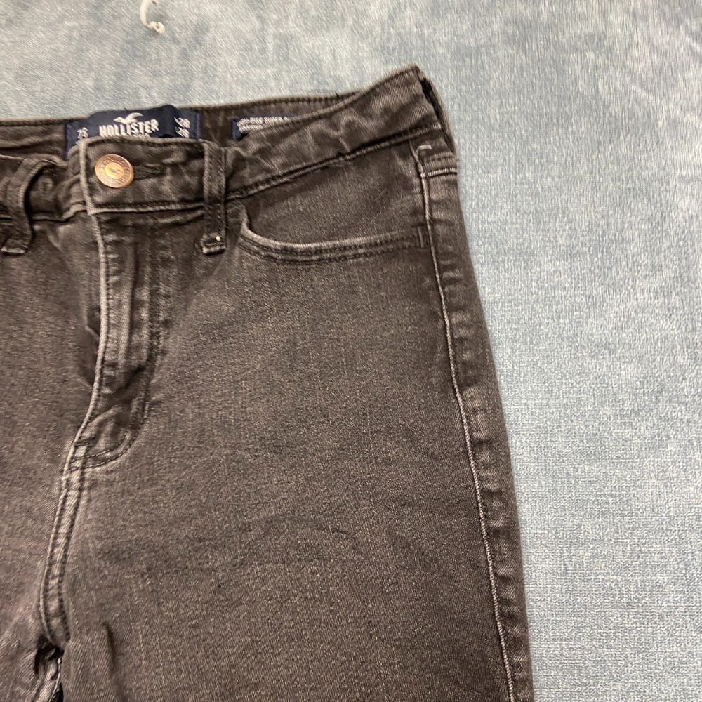 Hollister High Rise Super Skinny Jeans Womens 7S 28x28 Black Classic Stretch - Picture 4 of 14
